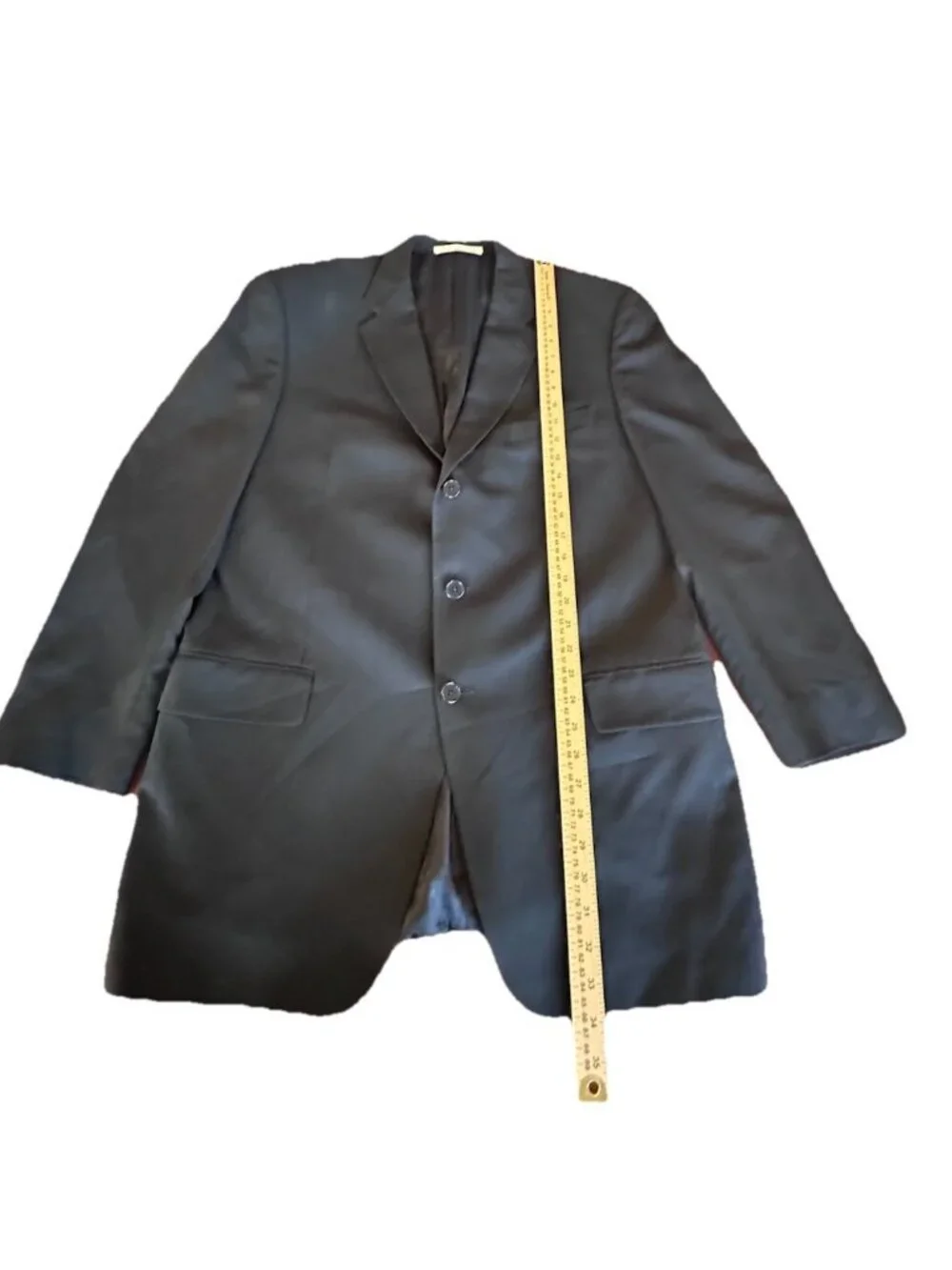 JOSEPH ABBOUD Mens Black WOOL 2 Piece Suit size 43L 36x32